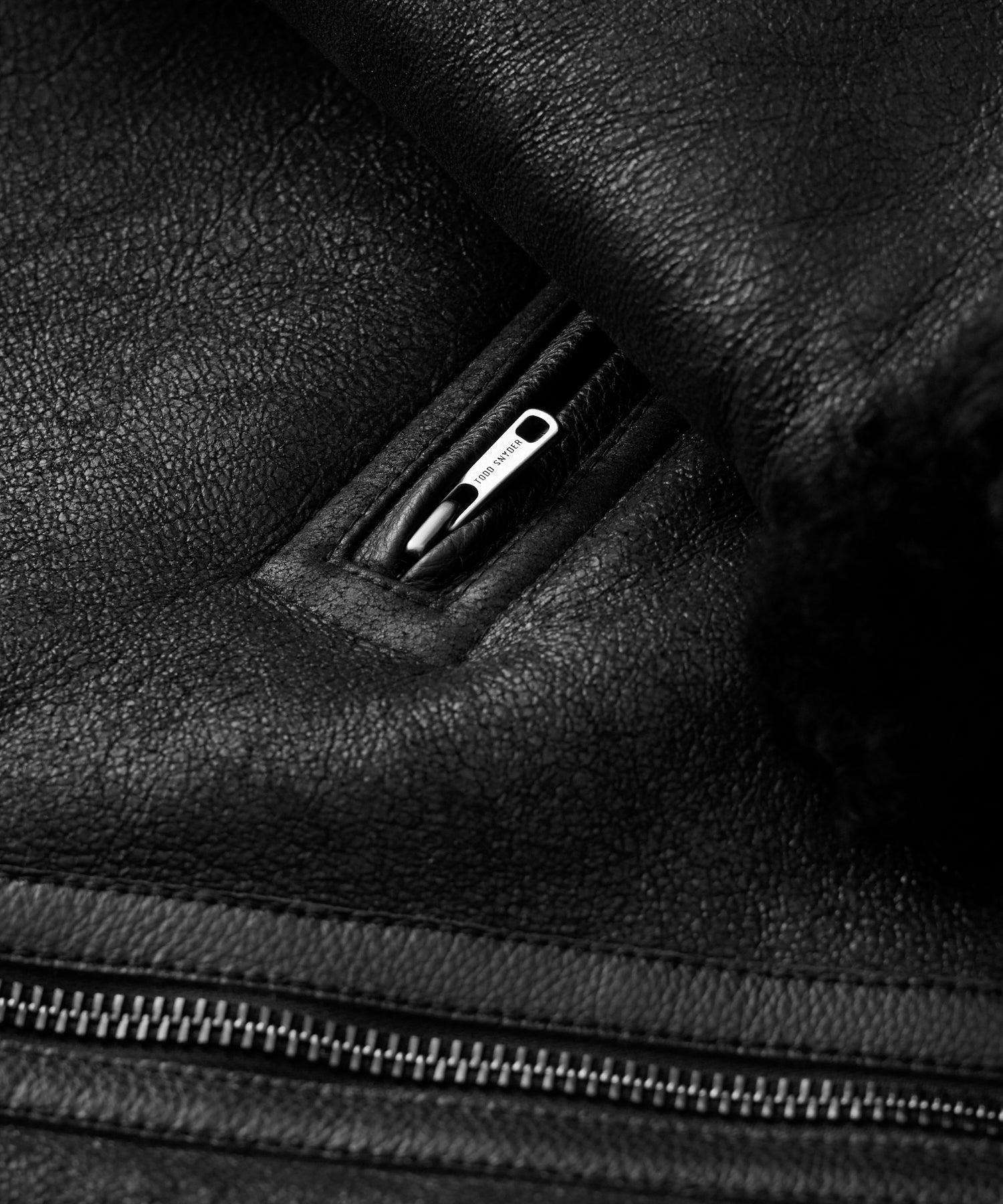 Shearling Aviator in Black Product Image
