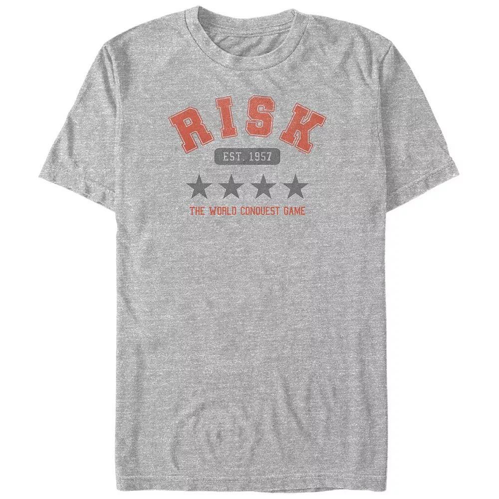 Big & Tall Risk Est. 1957 The World Conquest Game Graphic Tee, Men's, Size: Large Tall, Athletic Grey Product Image