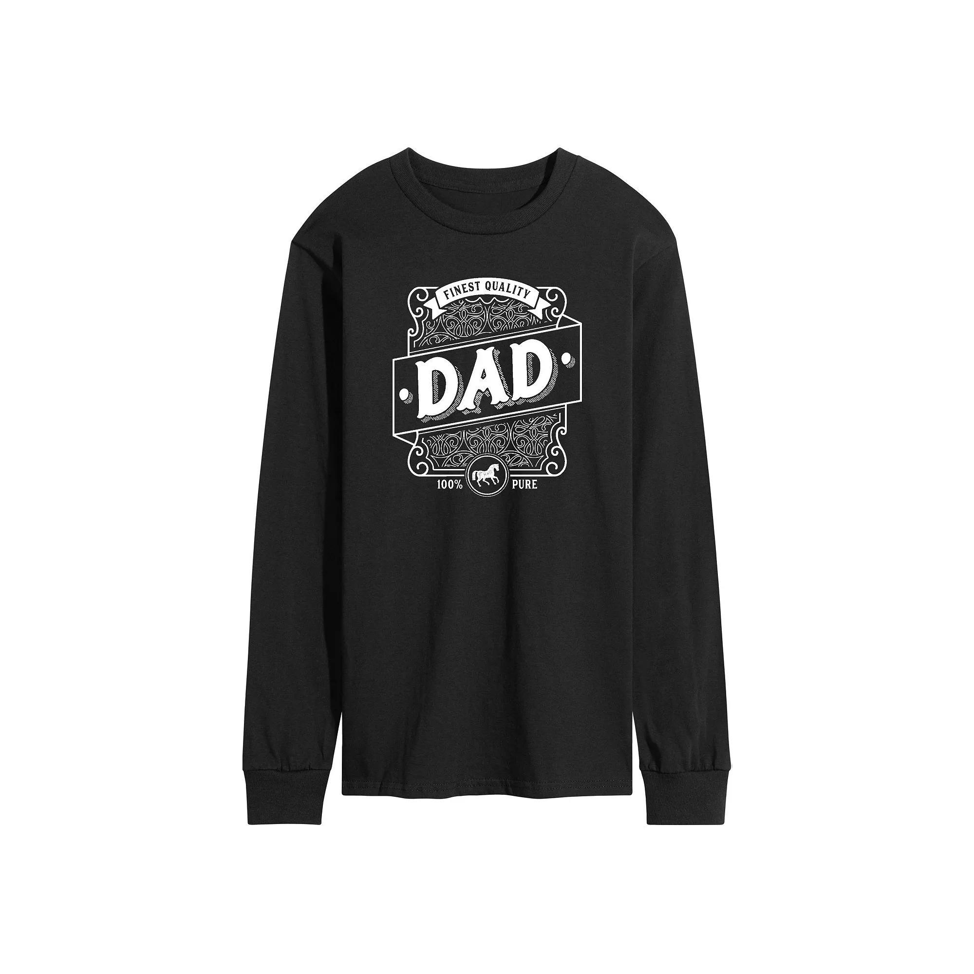 Mens Dad Liquor Label Long Sleeve Graphic Tee Product Image