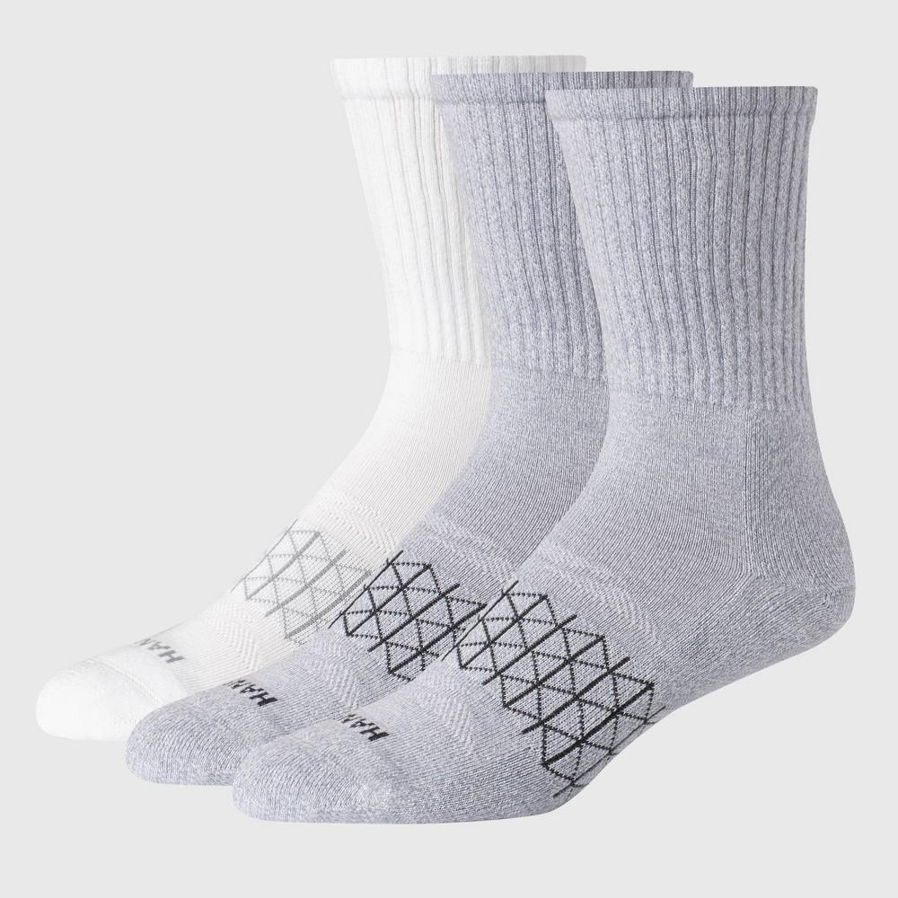 Hanes Mens 3pk Absolute Active Cushioned Crew Socks 6-12: Arch Support Product Image