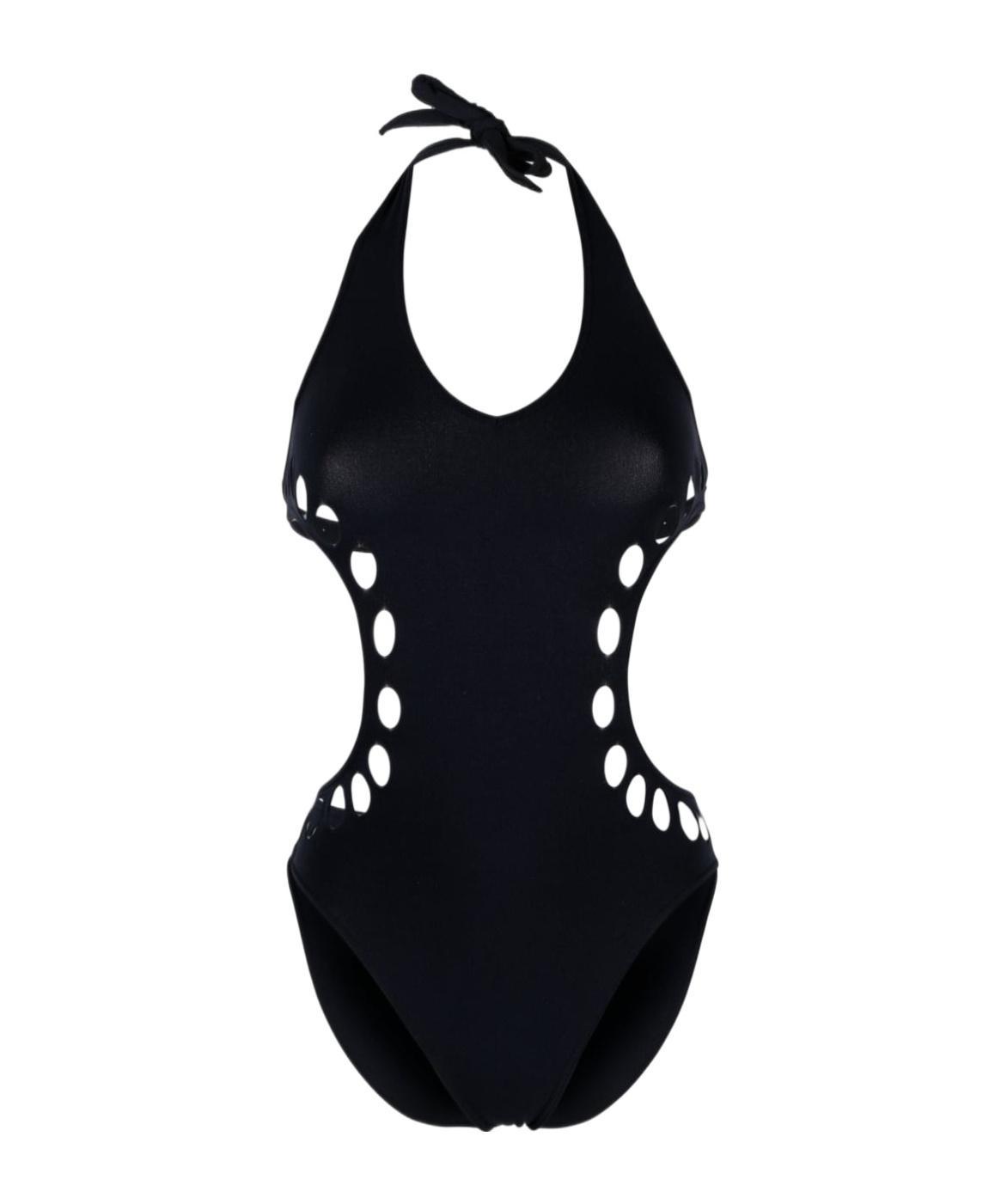 ALAÏA Hollow-out Design One-piece Swimsuit In Black Product Image