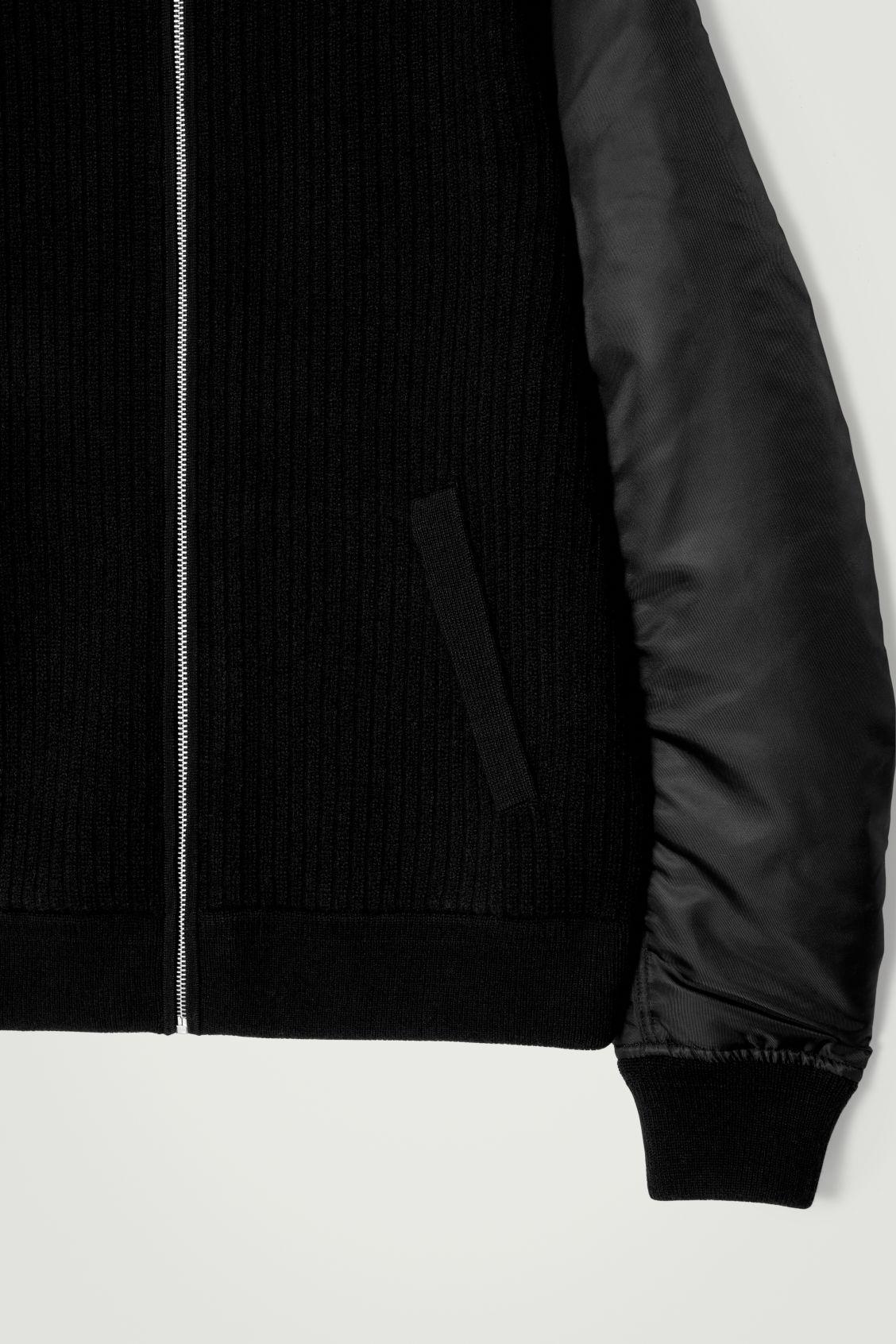MERINO WOOL AND NYLON BOMBER JACKET Product Image