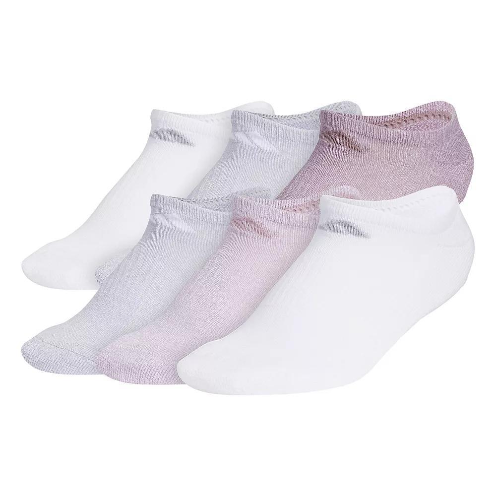 Women's adidas 6-Pack Athletic No-Show Socks, Size: 5-10, Light Purple Product Image