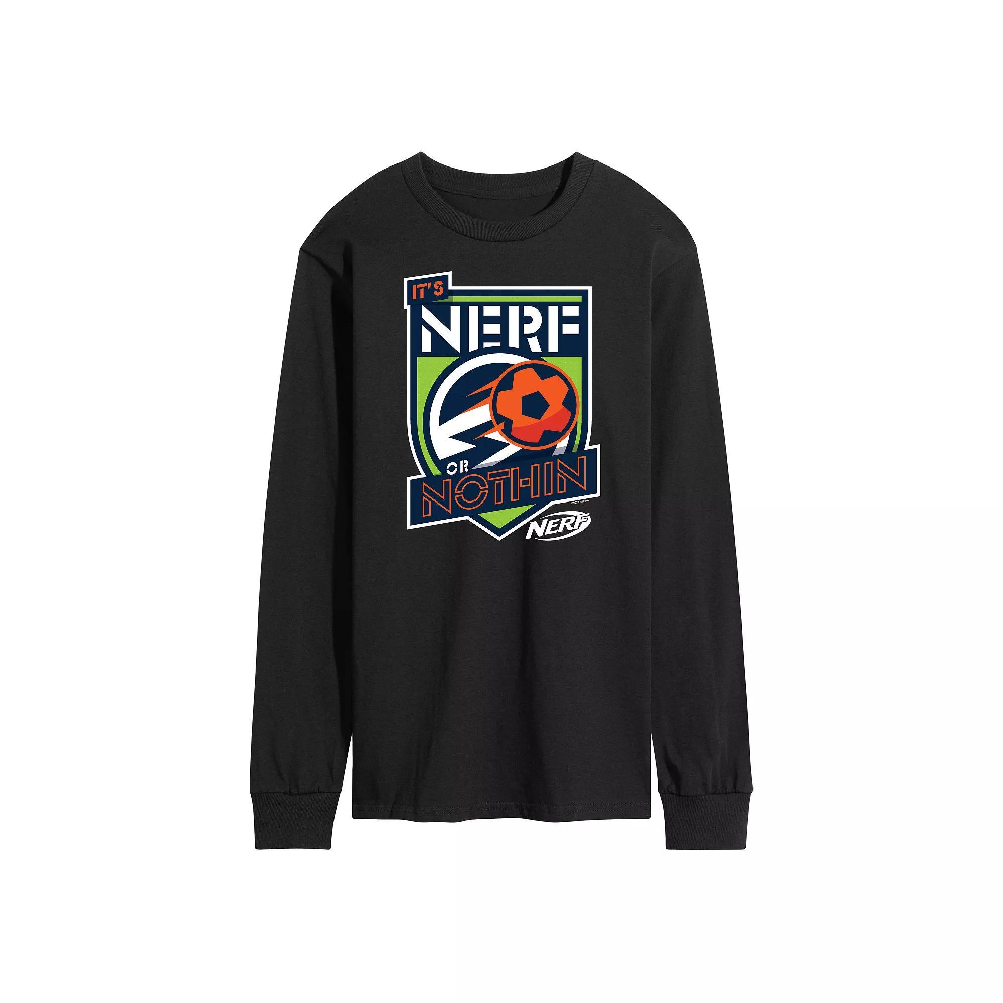 Mens Nerf Or Nothing Soccer Long Sleeve Graphic Tee Blue Product Image