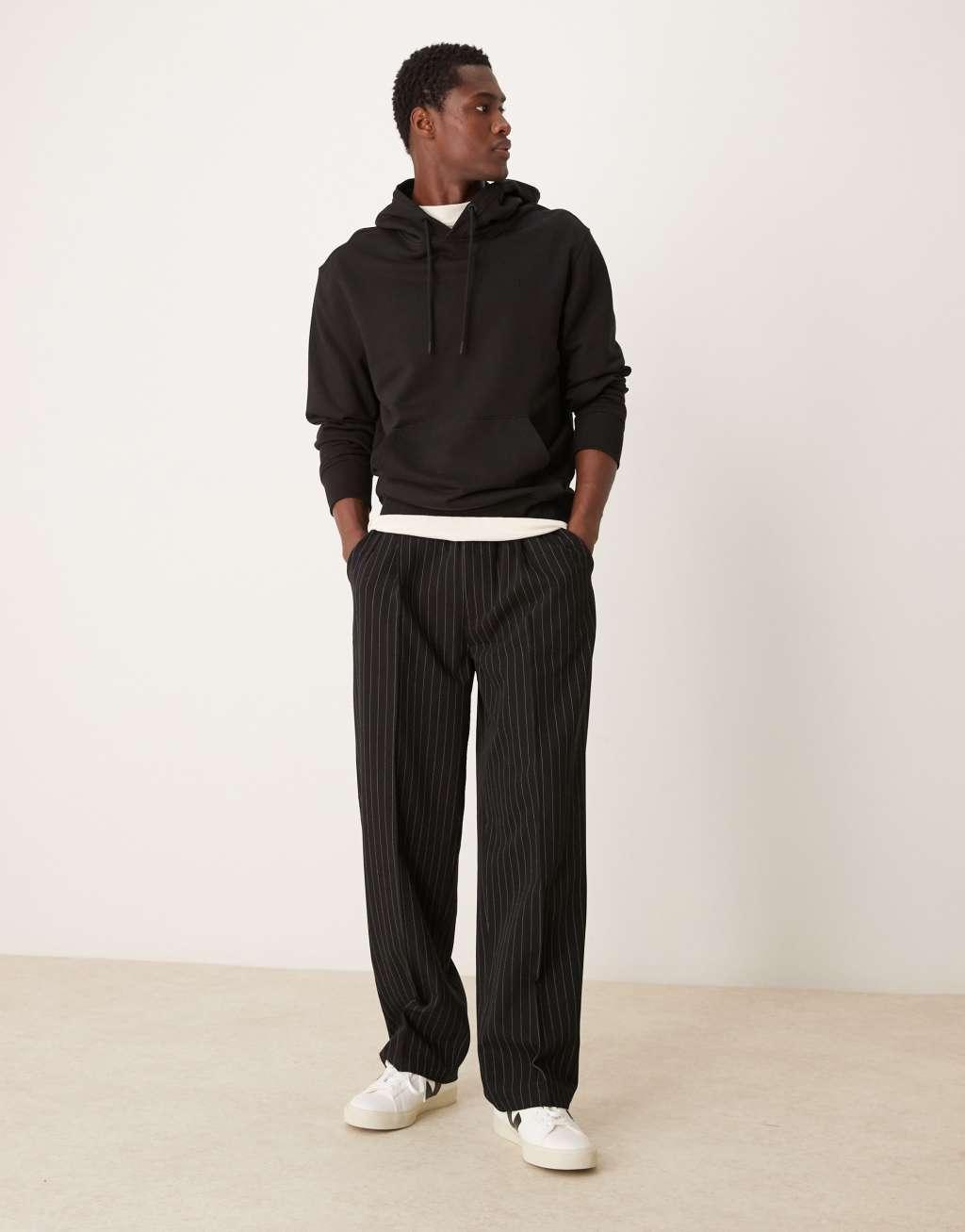 Calvin Klein Jeans text backprint hoodie in black Product Image