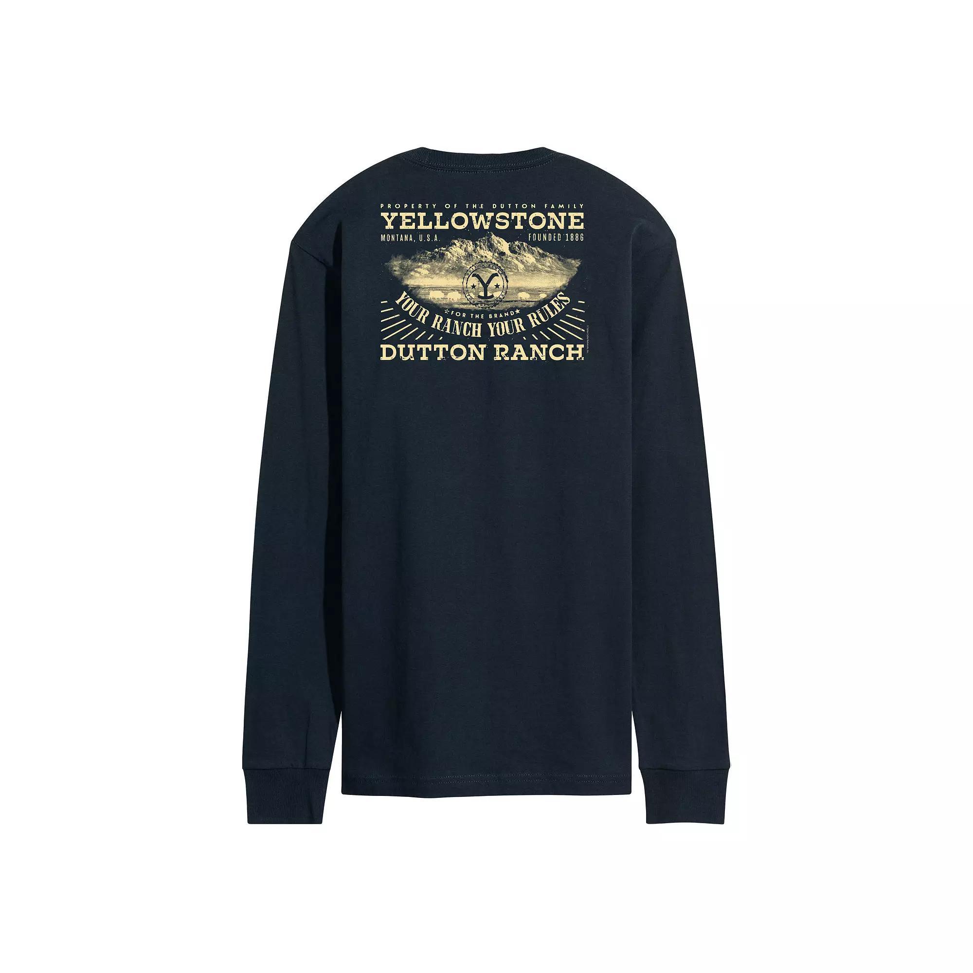 Mens Transformers Logo Long Sleeve Graphic Tee Blue Product Image