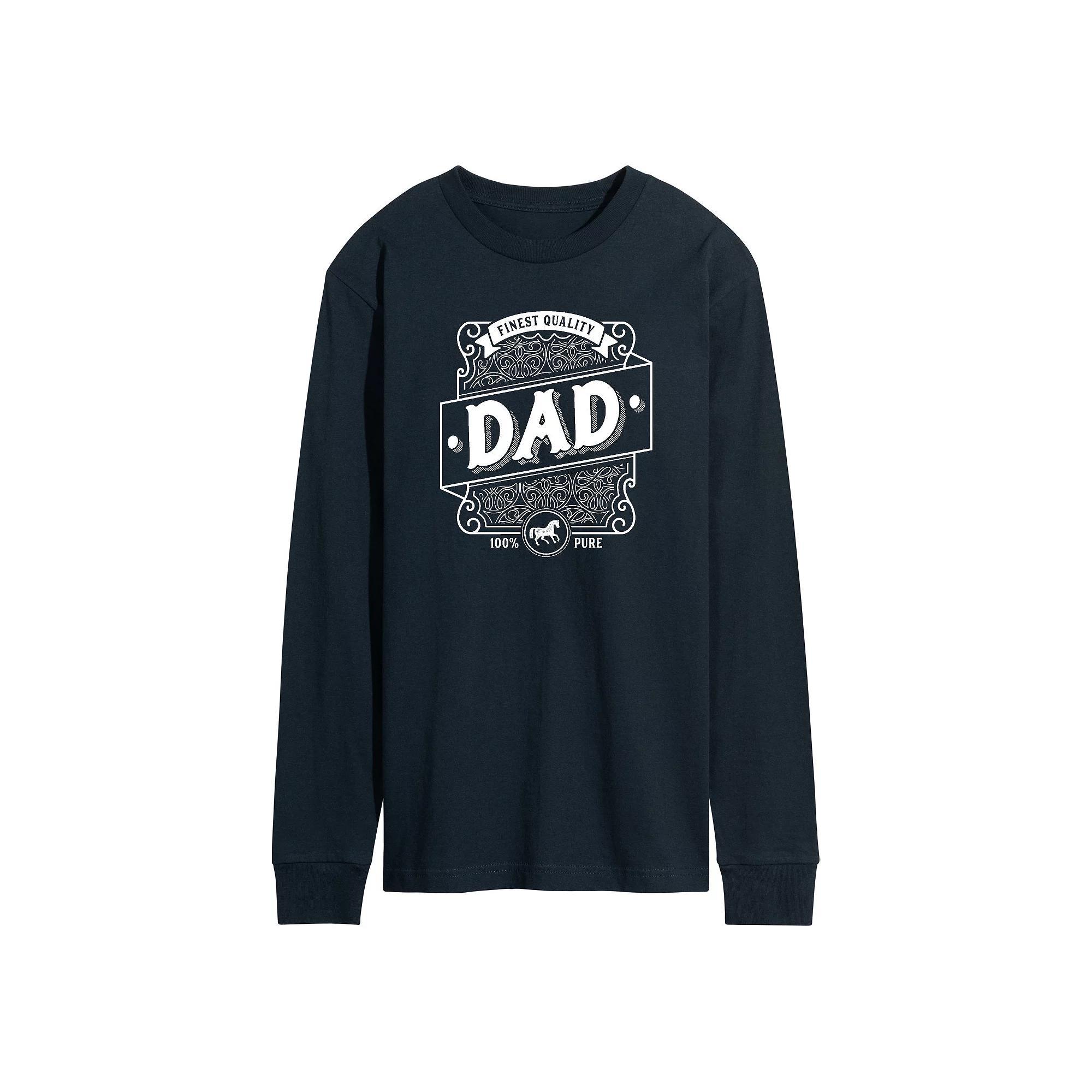 Mens Dad Liquor Label Long Sleeve Graphic Tee Product Image