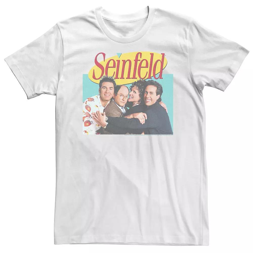 Big & Tall Seinfeld Group Cast Logo Poster Tee, Men's, Size: XXL Tall, White Product Image