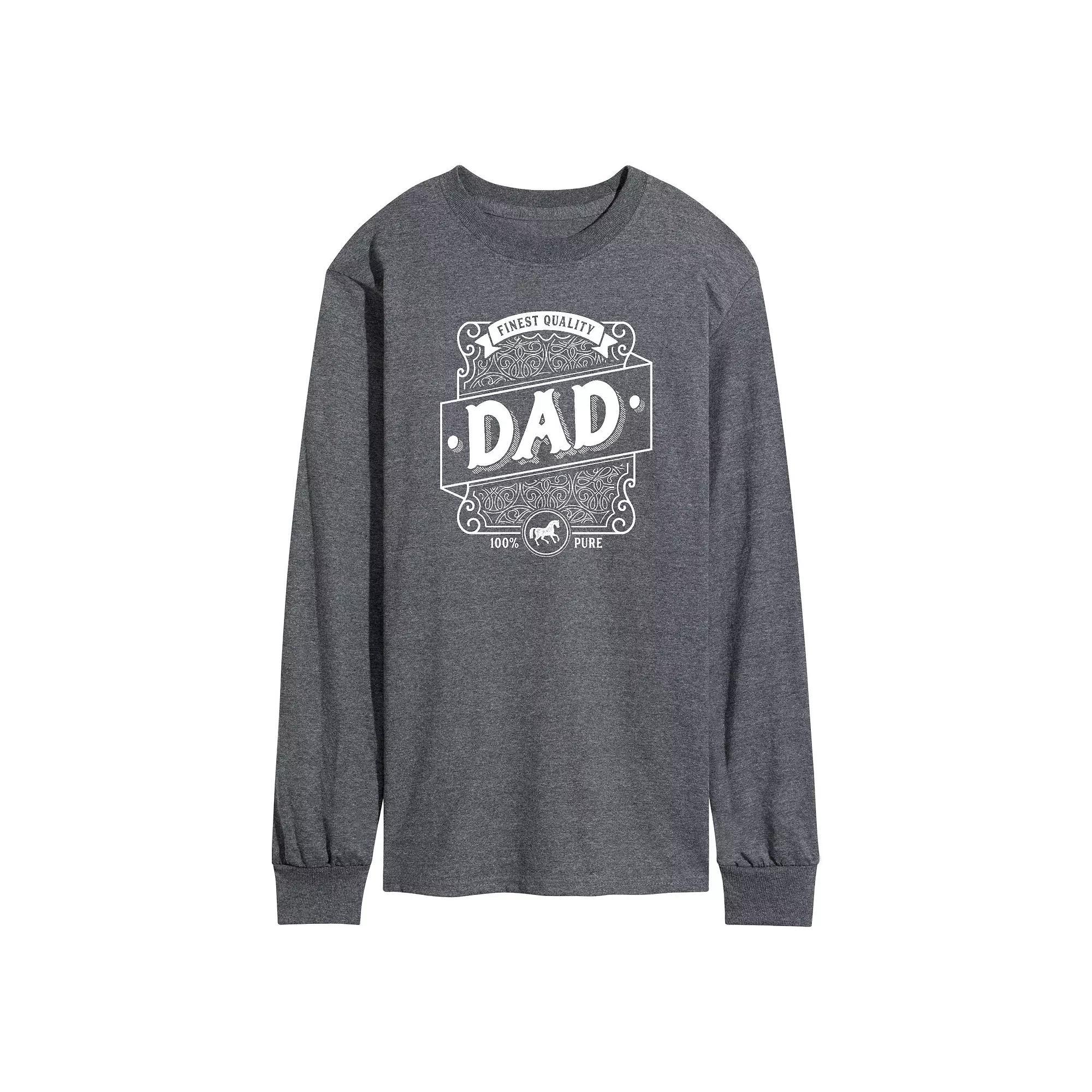 Mens Dad Liquor Label Long Sleeve Graphic Tee Product Image
