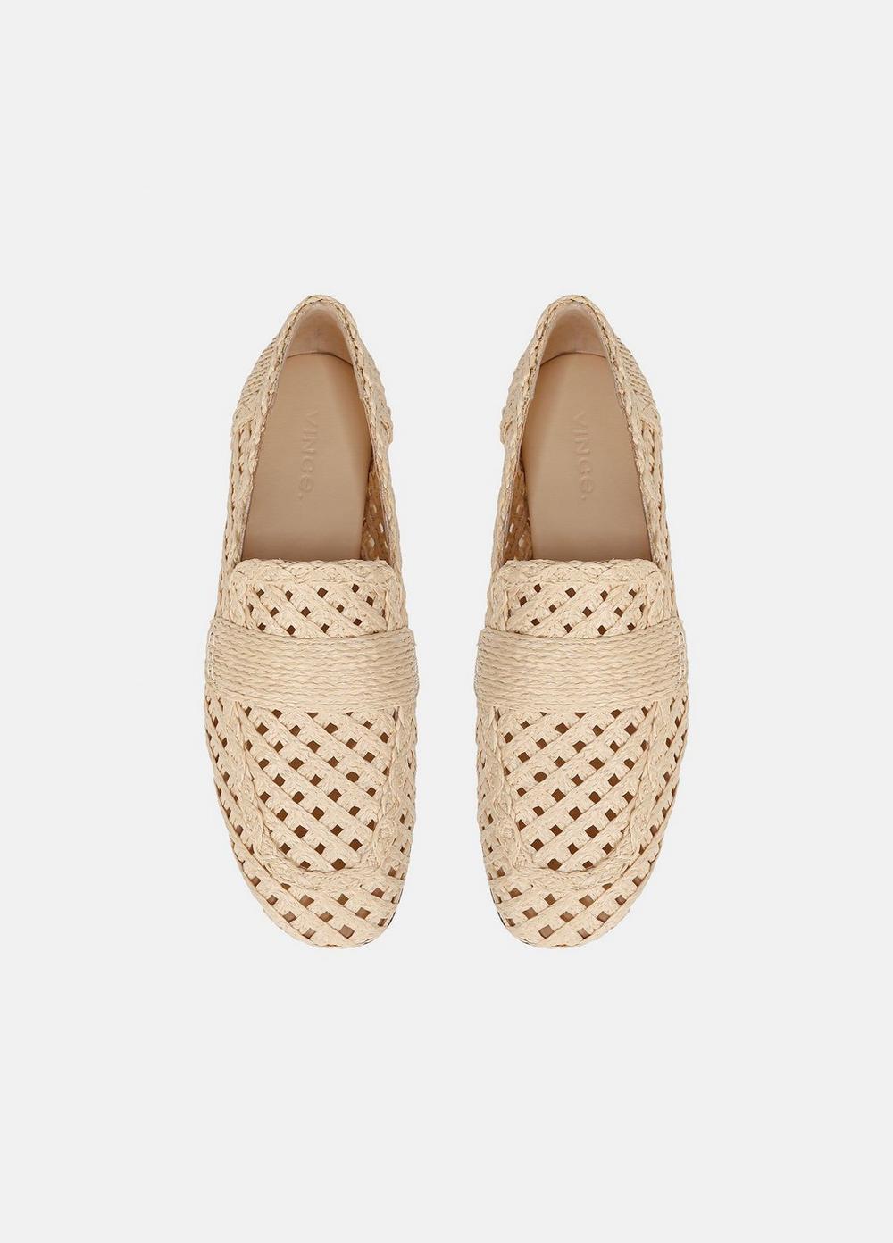 Womens Davis Raffia Loafer, Natural, Size 5 Vince Product Image