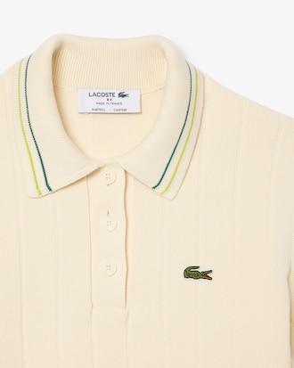 French Made Ribbed Cotton Polo Shirt Product Image