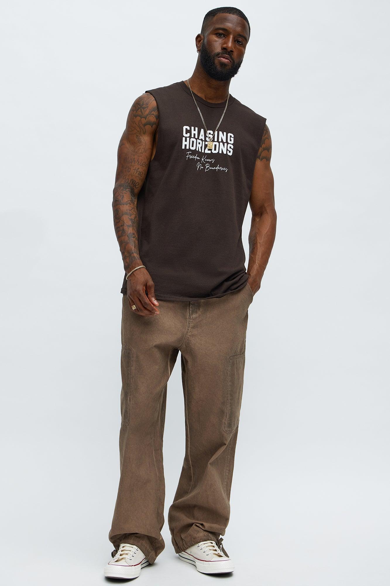 Chasing Horizons Muscle Tee - Brown Male Product Image
