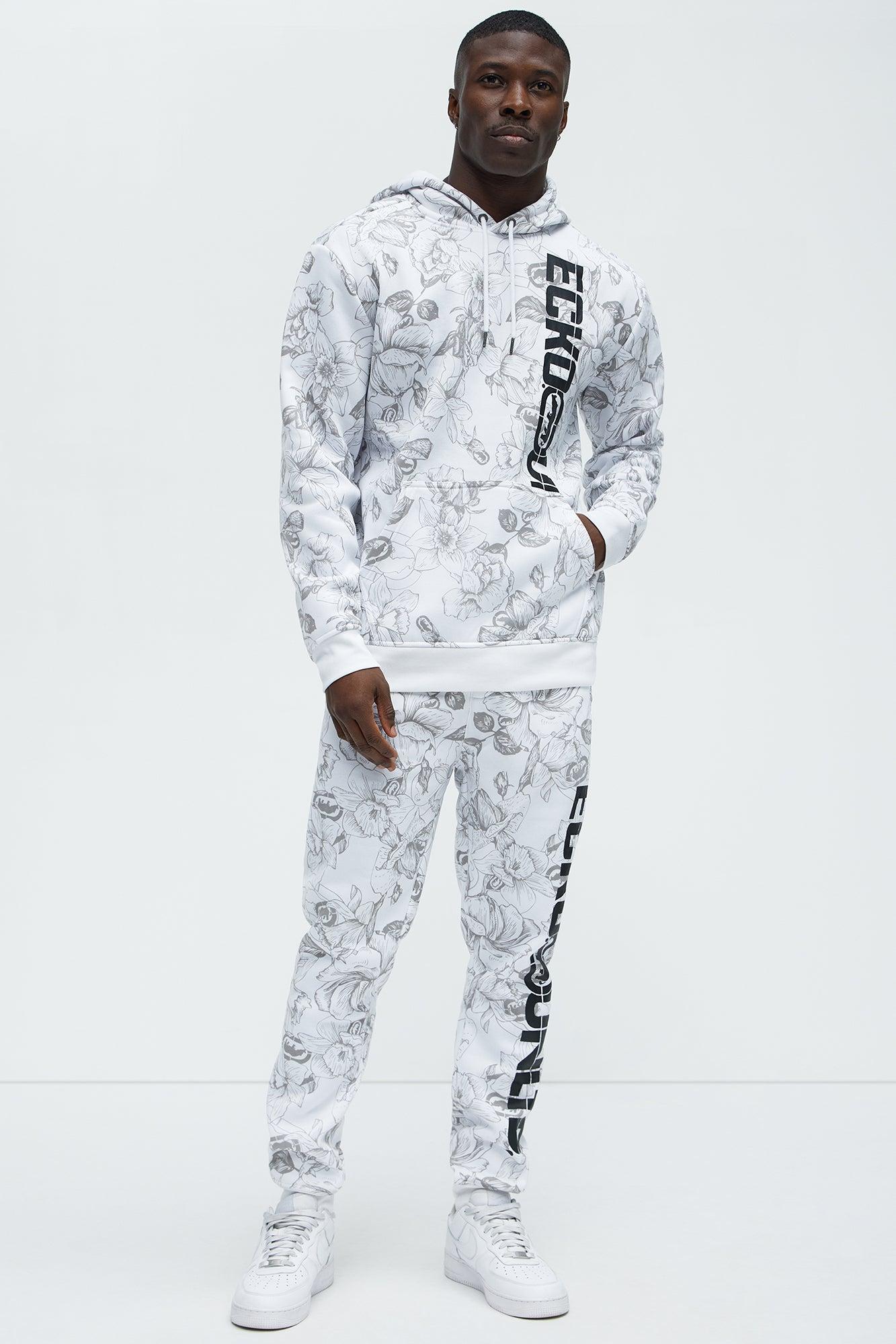 Ecko Unltd Floral Collage Hoodie - White Product Image