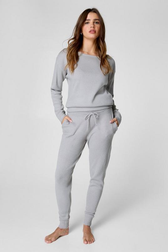 Knitted Drop Shoulder Jogger Set Product Image
