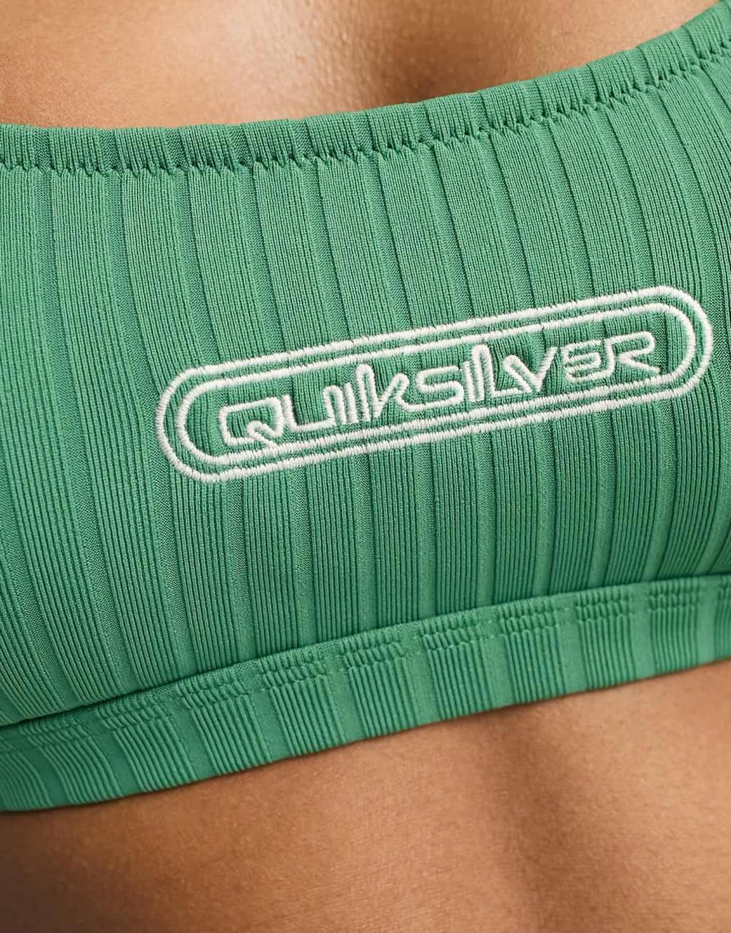 Quiksilver bikini top in green Product Image