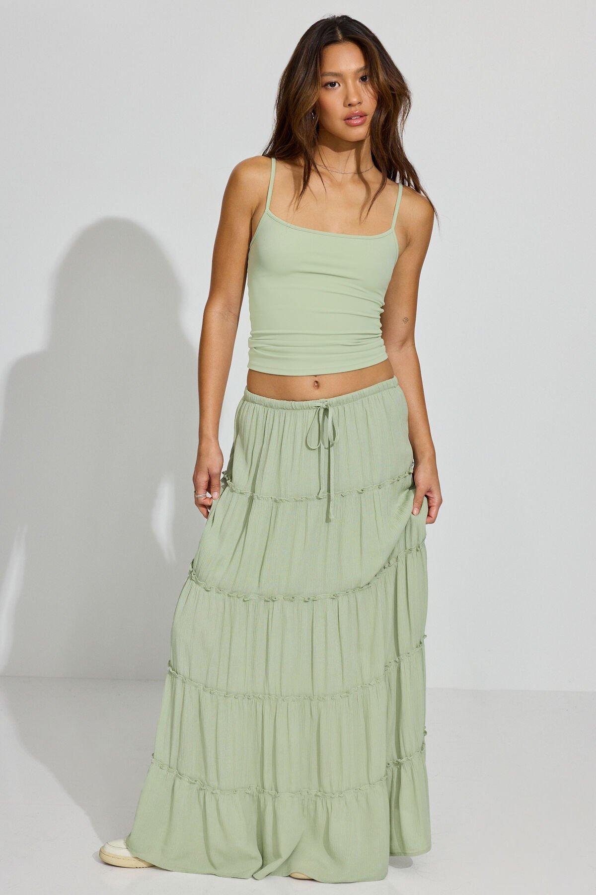 Tiered Maxi Skirt Product Image