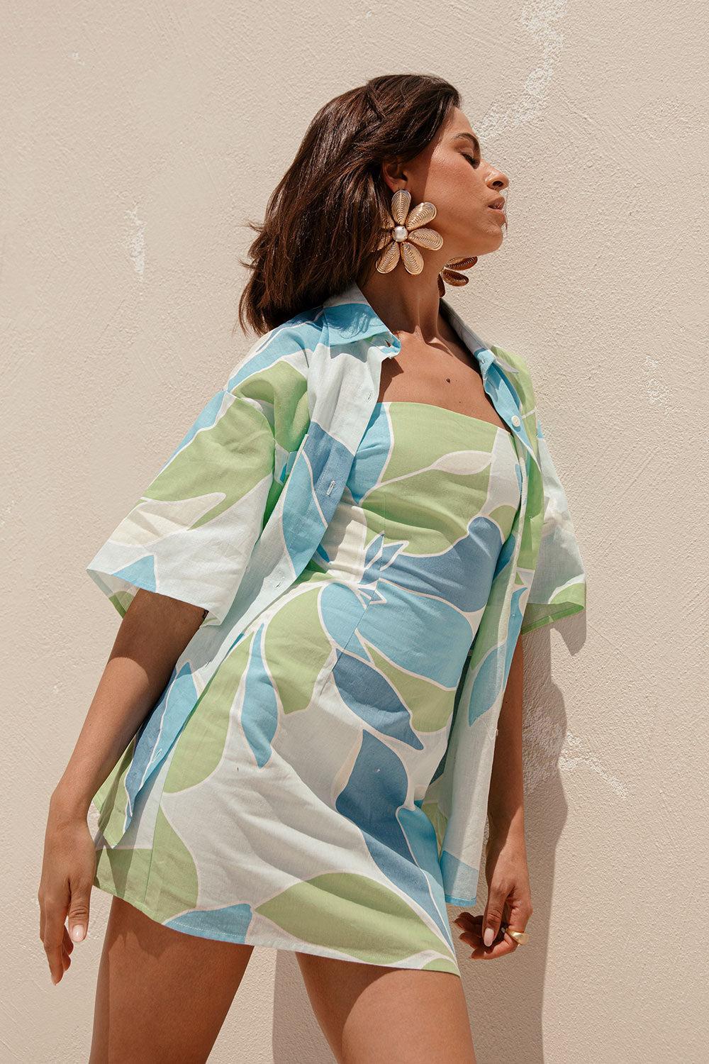 Amira Top - Magnolia Blue Product Image