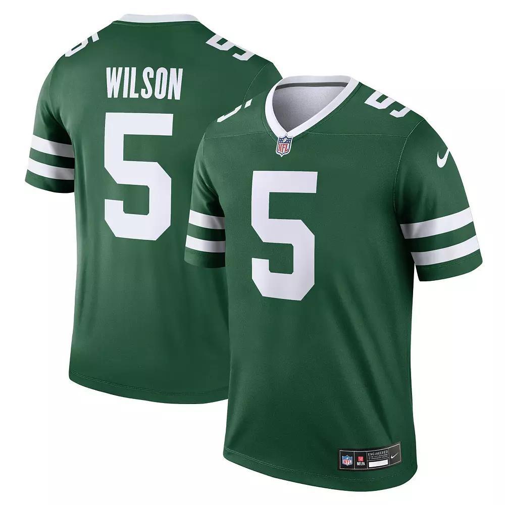 Men's Nike Garrett Wilson Legacy Green New York Jets Legend Jersey, Size: Small Product Image