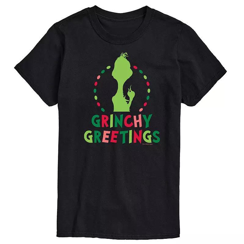 Mens Dr. Seuss The Grinch Grinchy Greetings Graphic Tee Blue Product Image
