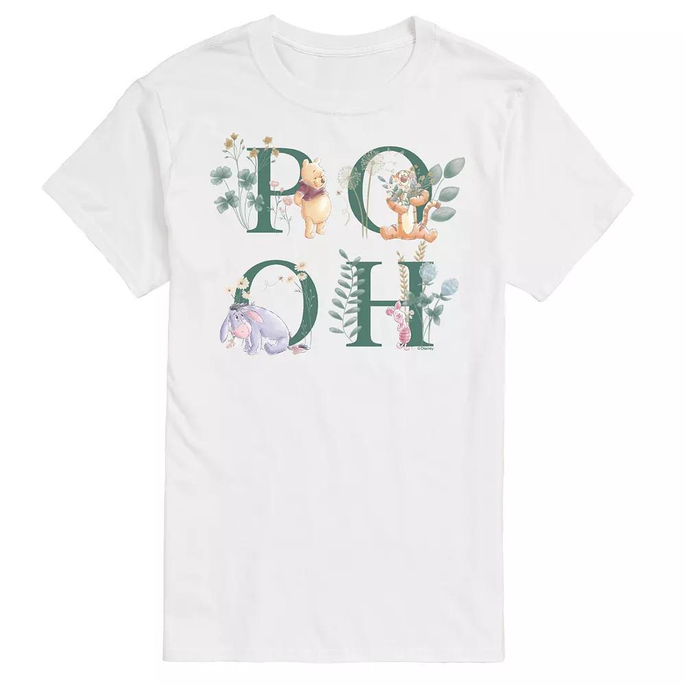 Disneys Winnie the Pooh Big & Tall Flowers Graphic Tee, Mens Product Image