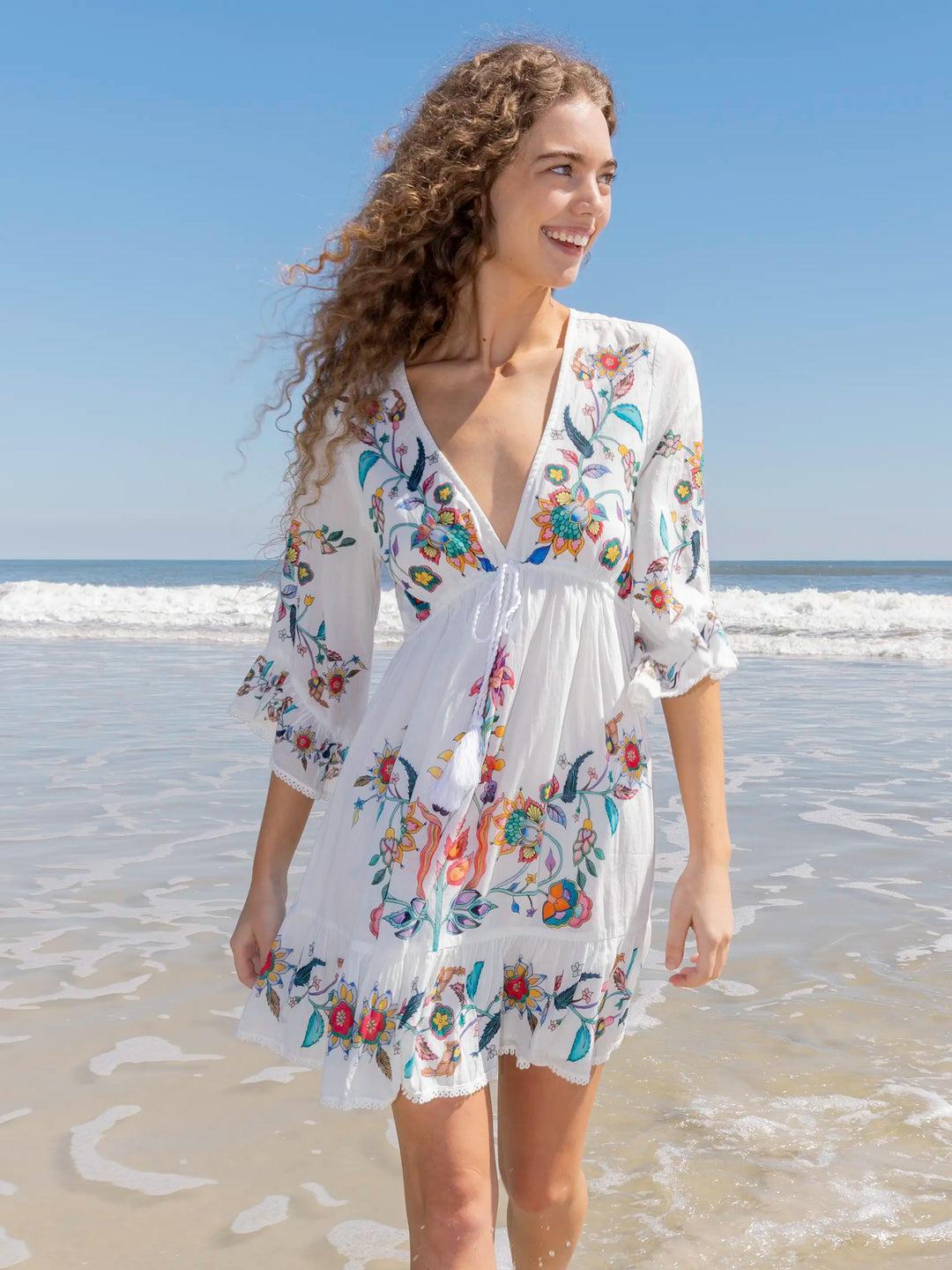 Capri Cotton Mini Dress Product Image