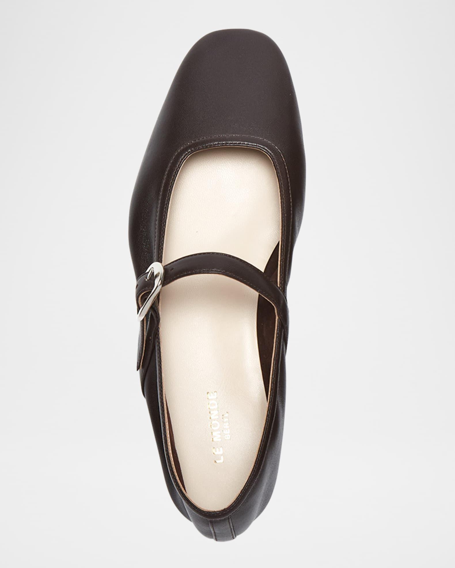 Leather Mary Jane Ballerina Flats Product Image