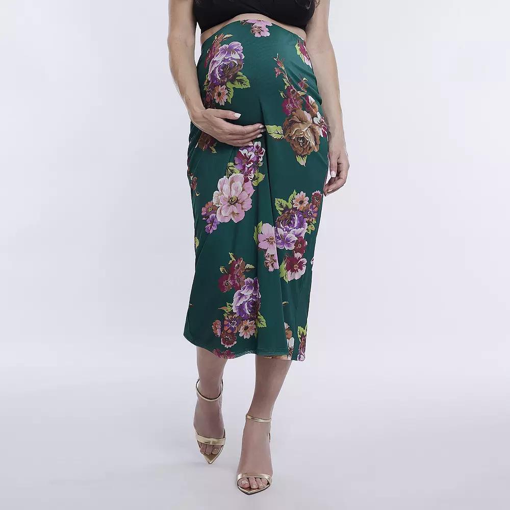Maternity Motherhood® Maxi Skirt, Women's, Size: Medium-Mat, Animal Mesh Product Image