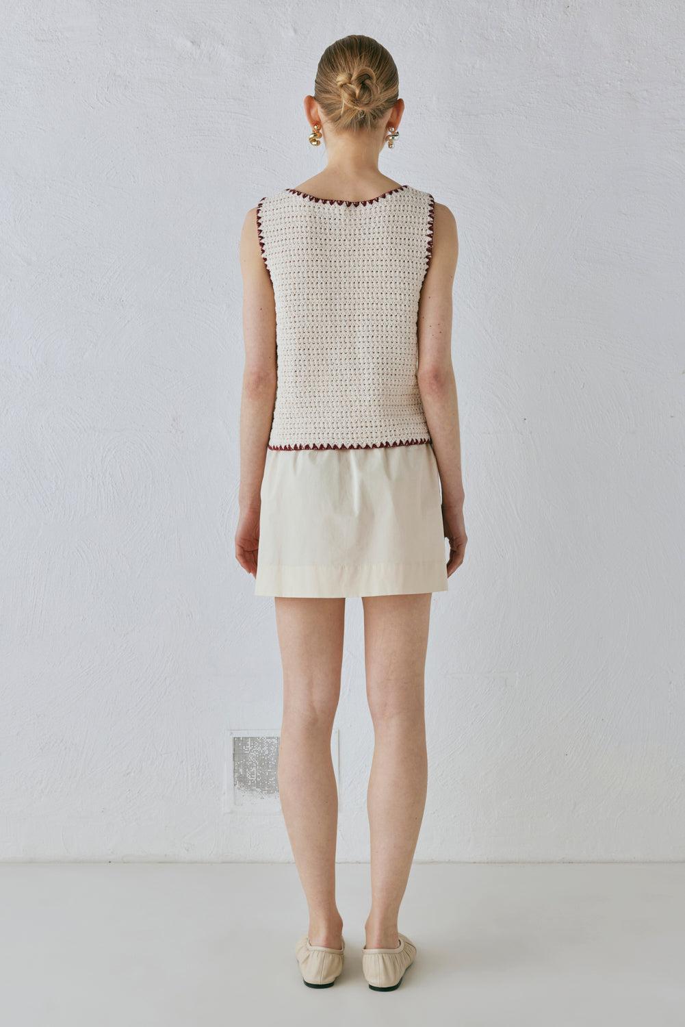 Stella Knit Vest Cream Product Image