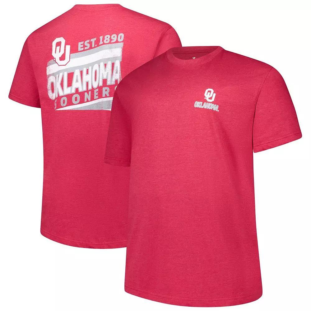 Men's Fanatics Crimson Oklahoma Sooners Ideal Faded Big & Tall T-Shirt, Size: 3XB, Red Product Image
