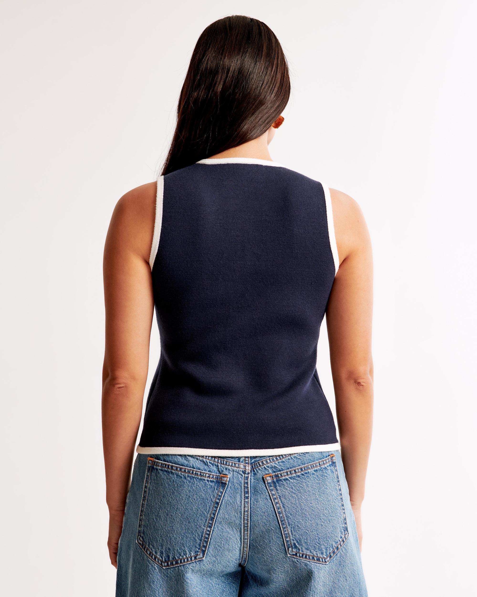 The A&F Mara Crew Sweater Vest Product Image