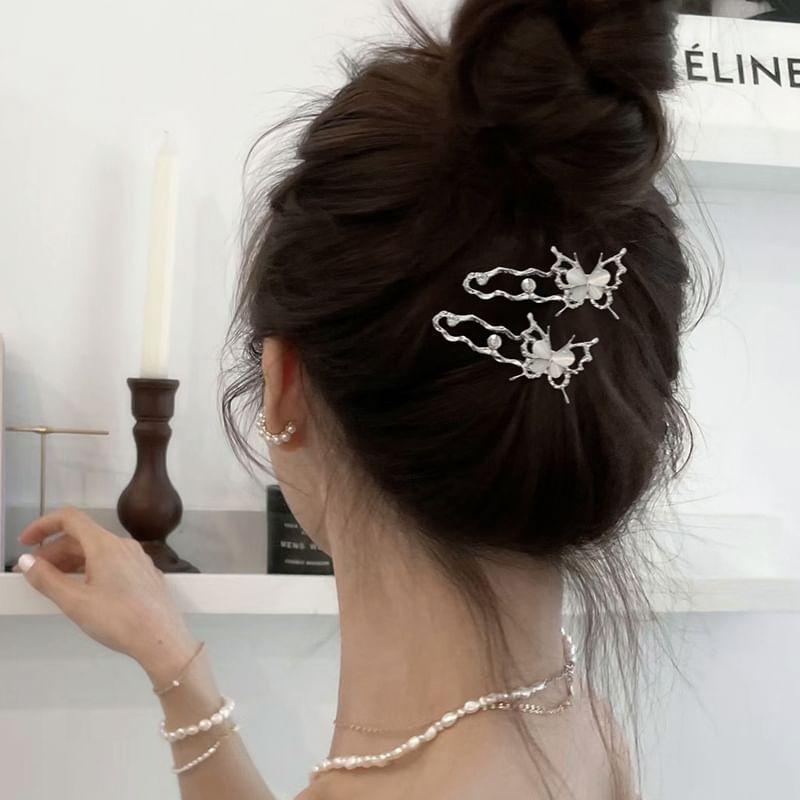 Butterfly / Moon / Star Alloy Hair Clip (Various Designs) / Set Product Image