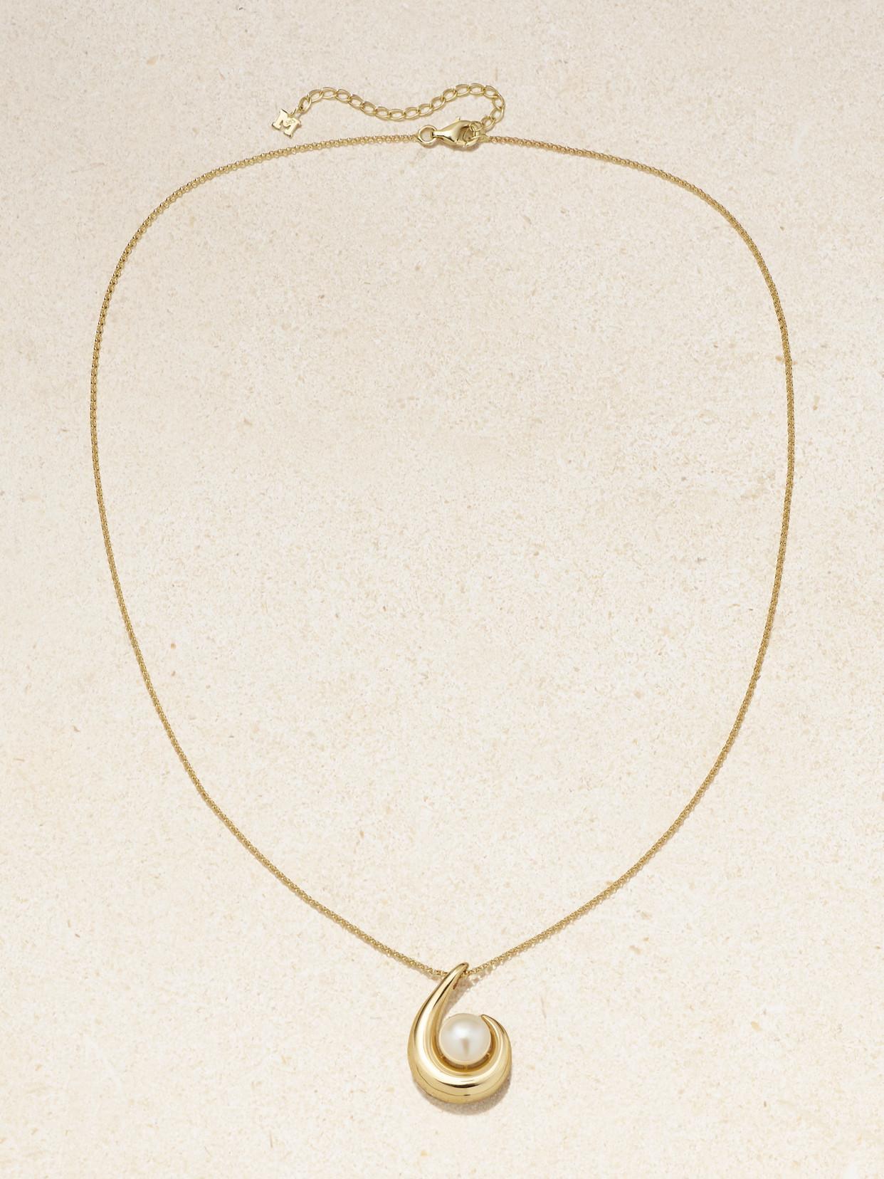 MATEO 14-karat Gold Pearl Necklace Product Image