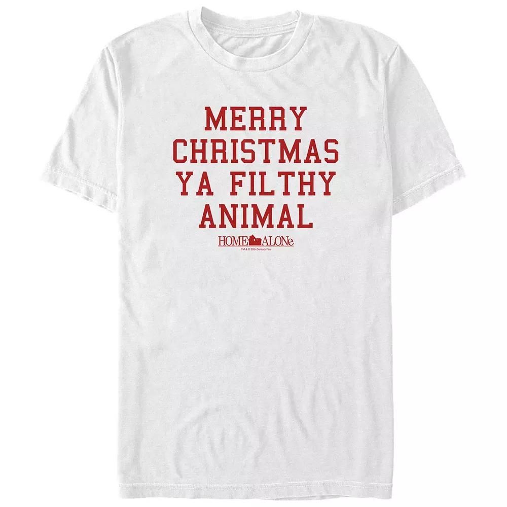 Big & Tall Home Alone Merry Christmas Ya Filthy Animal Graphic Tee, Men's, Size: 4XL, Black Product Image