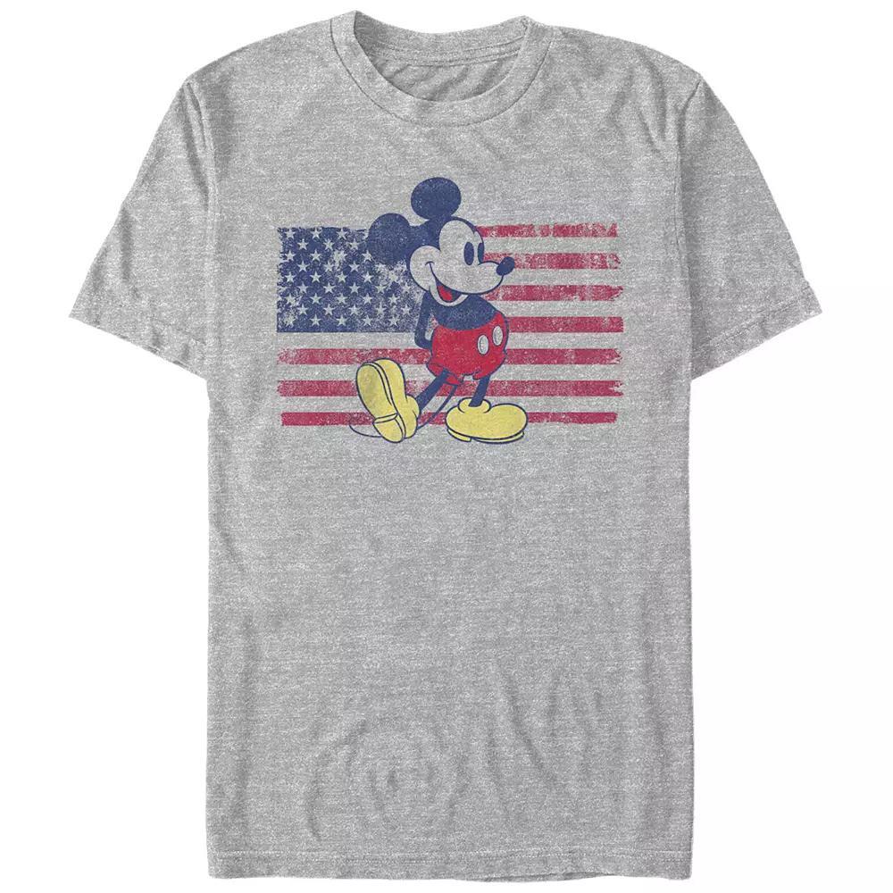 Disney's Mickey Mouse Men's USA Flag Graphic Tee, Size: Medium, Natural Product Image