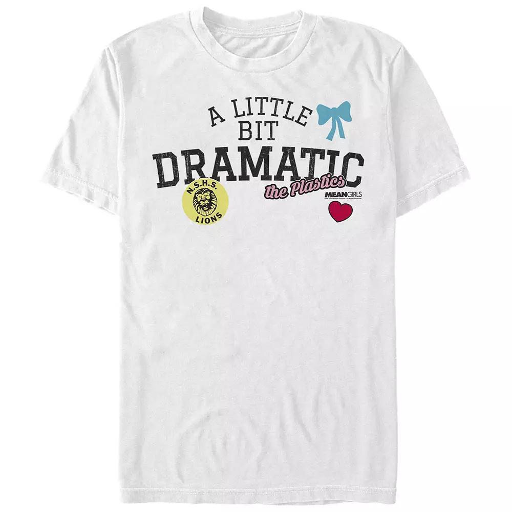 Men's Mean Girls A Little Bit Dramatic Graphic Tee, Size: XXL, White Product Image