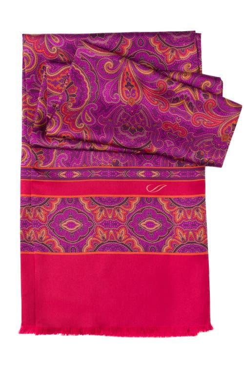 Elizabetta Ferrara - Silk Scarf for Men in Magenta at Nordstrom Product Image