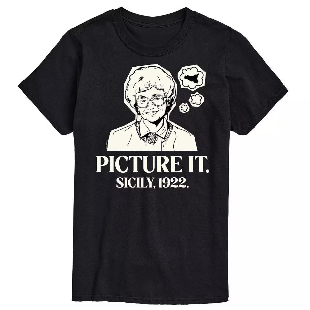 Men's Golden Girls Picture It Sicily Tee, Size: Large, Black Product Image