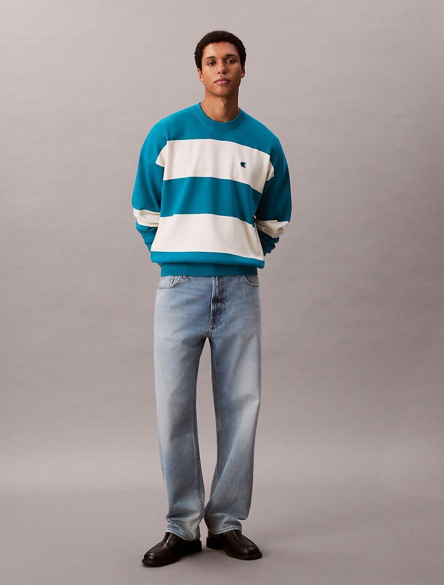 Tech Knit Stripe Relaxed Sweater Product Image