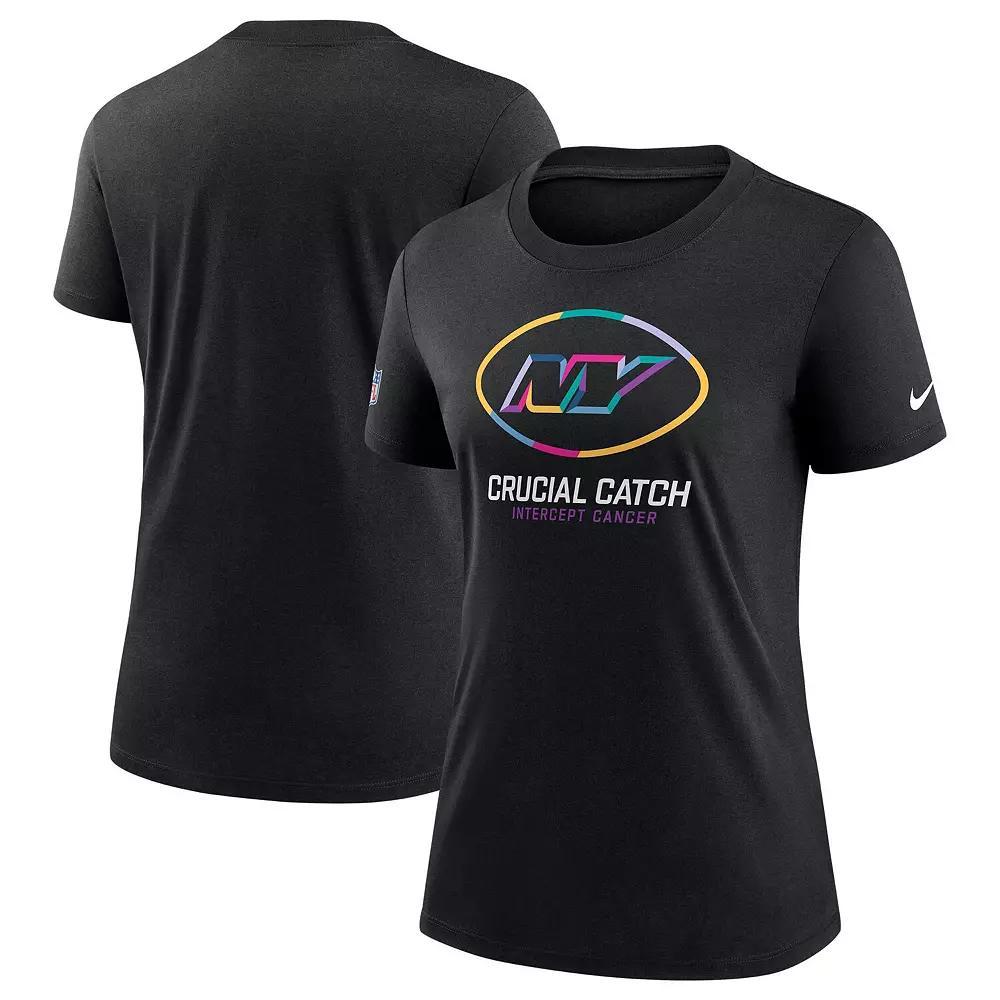 Women's Nike  Black New York Jets 2024 NFL Crucial Catch Tri-Blend T-Shirt, Size: XS Product Image
