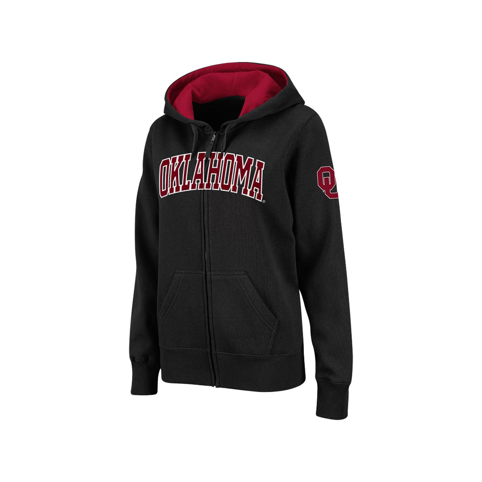 Women's Stadium Athletic Black Oklahoma Sooners Arched Name Full-Zip Hoodie, Size: Medium Product Image