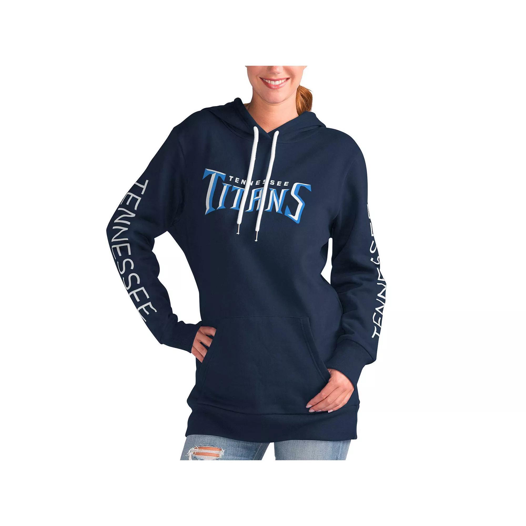 Women's G-III 4Her by Carl Banks Navy Tennessee Titans Extra Inning Pullover Hoodie, Size: Small, Blue Product Image