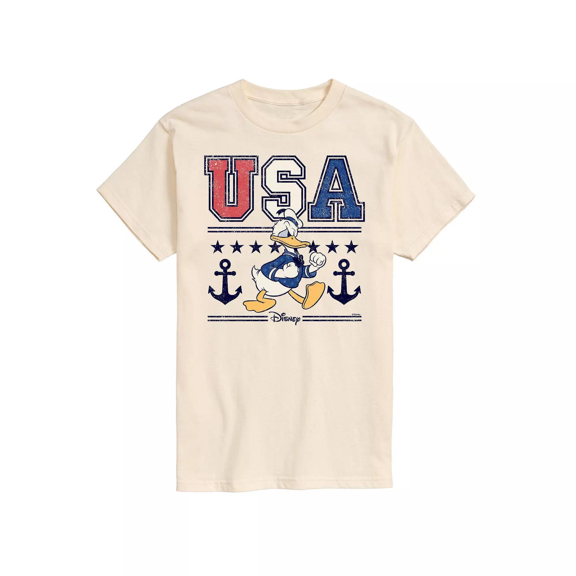 Disneys Donald Duck Mens USA Naval Graphic Tee Product Image