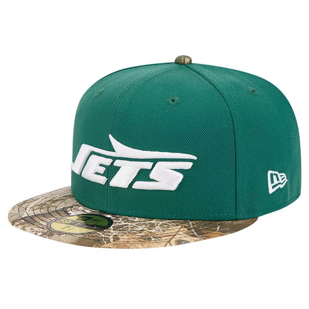 Men's New Era Green New York Jets Active Two-Tone Camo 59FIFTY Fitted Hat, Size: 7 1/2 Product Image