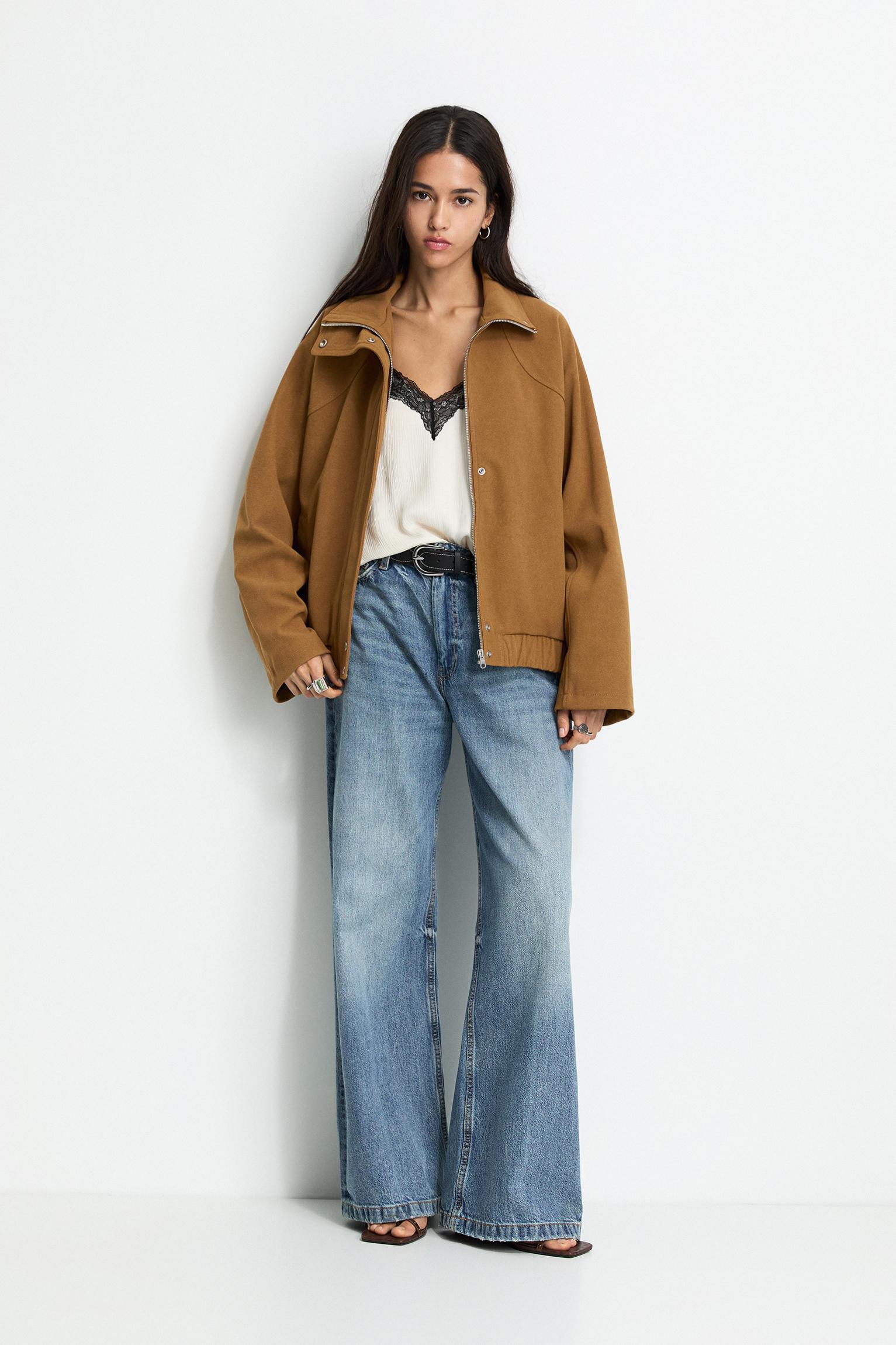 Flowing faux suede jacket Product Image