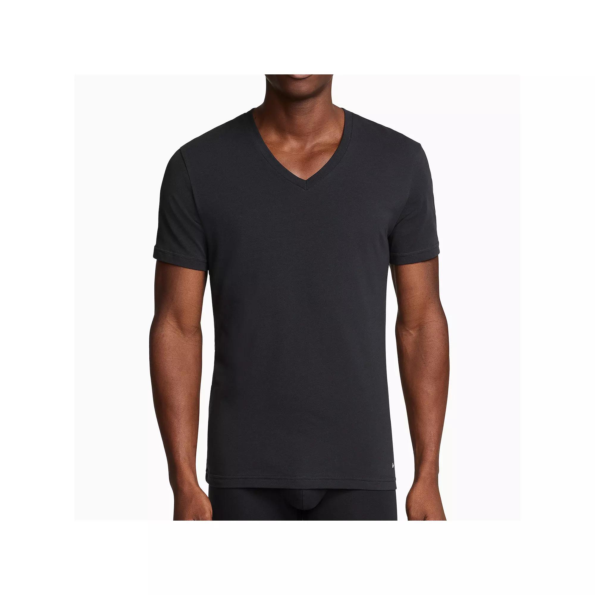 Men's Nike Dri-FIT Essential Cotton Stretch 2-Pack V-neck Undershirts, Size: Large, White Product Image