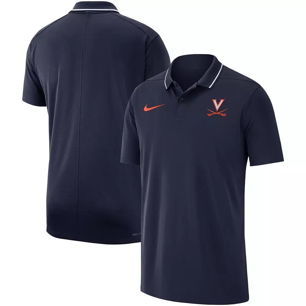 Men's Nike Navy Virginia Cavaliers 2023 Coaches Performance Polo, Size: 2XL, Blue Product Image