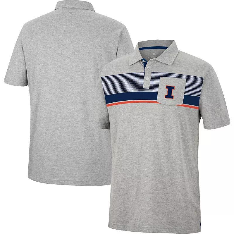 Men's Colosseum Heathered Gray Texas A&M Aggies Golfer Pocket Polo, Size: 2XL, Grey Product Image