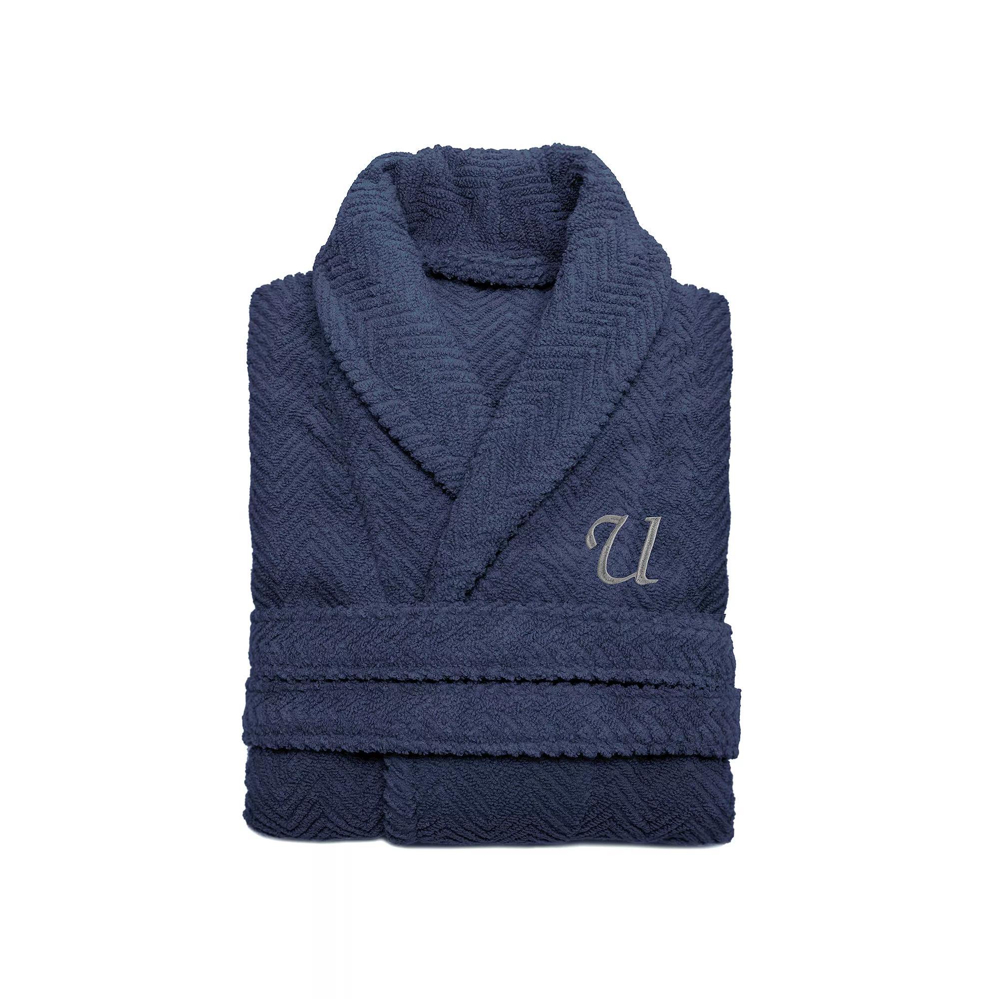Linum Home Textiles Turkish Cotton Personalized Herringbone Weave Bathrobe, Womens Product Image