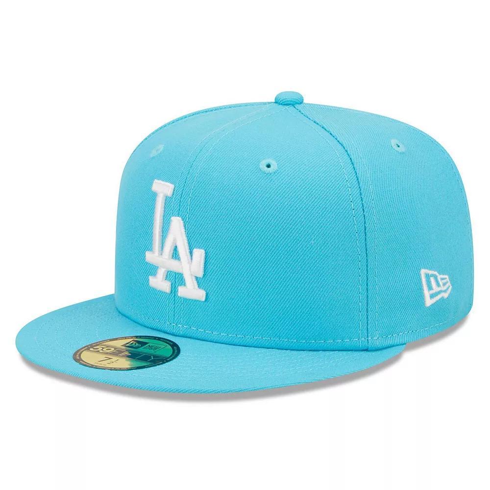 Men's New Era Blue Los Angeles Dodgers Vice Highlighter Logo 59FIFTY Fitted Hat, Size: 7 7/8 Product Image