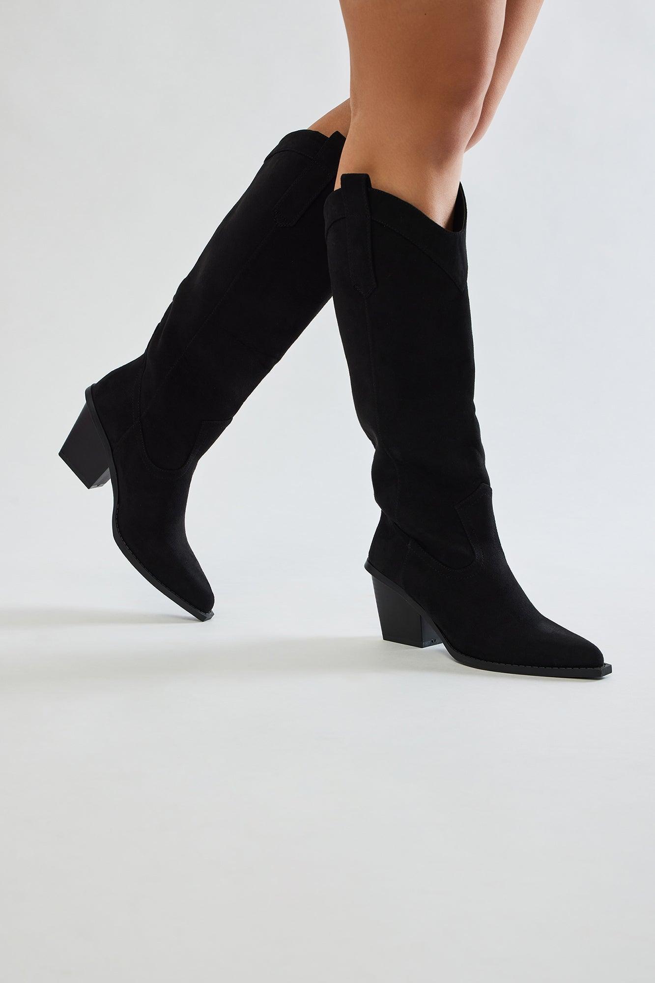 Desert Sun Cowboy Boots - Black Product Image